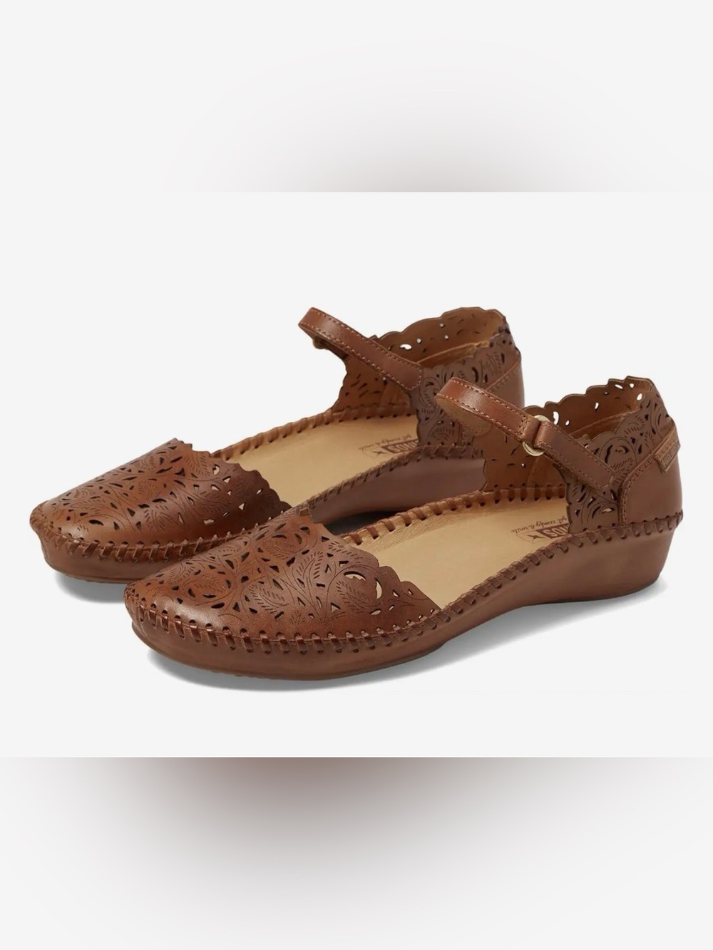 Pikolinos Mary Jane Puerto Vallarta Ankle Strap Leather Sandals $180 8.5-9/39